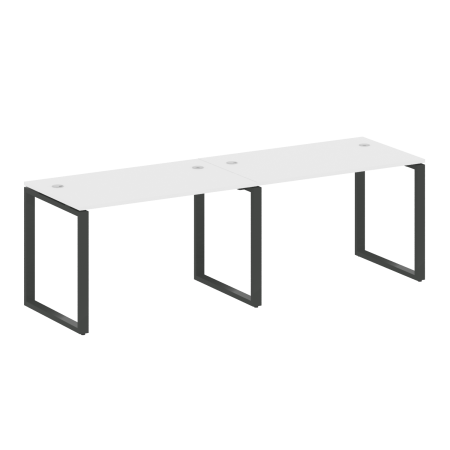Рабочая станция Metal System Style БО.СМ-2.2 2400x720x750 (Белый/Антрацит металл)