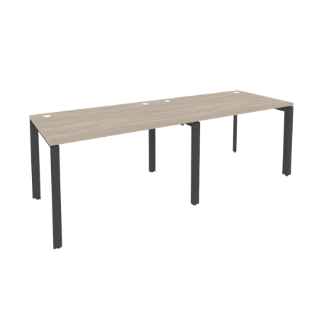 Рабочая станция на П-образном м/к Onix O.MP-RS-2.2.8 2360x800x750 (Дуб Аттик/Черный металл)