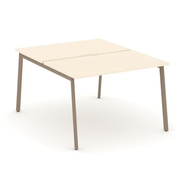 Рабочая станция 2 места ES.D.RS-2.2-VP (1180х1500х750) (Сатин/Металл Латте)