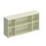 Каркас шкафа комбинированного низкого Комфорт КФ К.521 1540x380x750 (Дуб шамони темный)