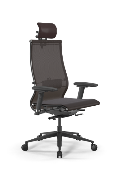 Кресло для руководителя Метта SynchroSit 10 L2-107D - TV /Km00/Nb00/D03P/H3mL-3D(M24.B11.G19.W03) (Коричневый)
