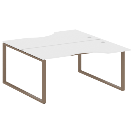 Рабочая станция криволинейная Metal System Style БО.РАС-СА-2.1 1600x1835x750 (Белый/Мокко металл)