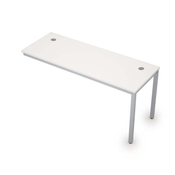 6МБК.164 Линейные бенч-системы, конечный модуль (1600x600x750) (Белый/Алюминий матовый)