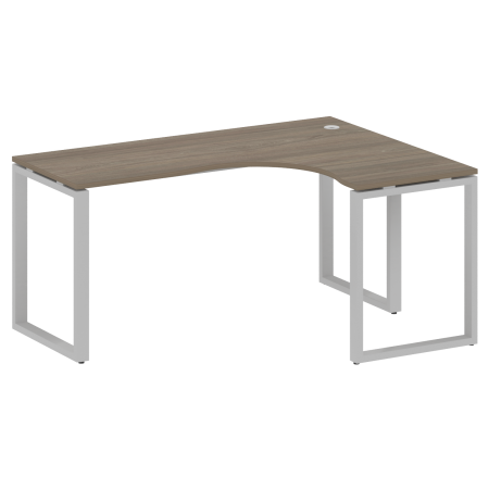 Стол криволинейный правый Metal System Style БО.СА-4 R 1600x1200x750 (Вяз/Серый металл)