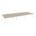 Рабочая станция на П-образном м/к Onix O.MP-D.RS-6.3.8 4140x1635x750 (Тиквуд Темный/Белый Металл)