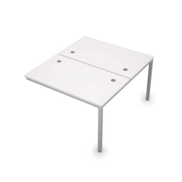 6МБК.278 Сдвоенные бенч-системы, конечный модуль (1200x1435x750) (Белый/Алюминий матовый)