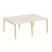 Рабочая станция на деревянных опорах Onix Wood OW.D.RS-4.1.7 1960x1475x750 (Тиквуд Светлый/Дуб Темный)