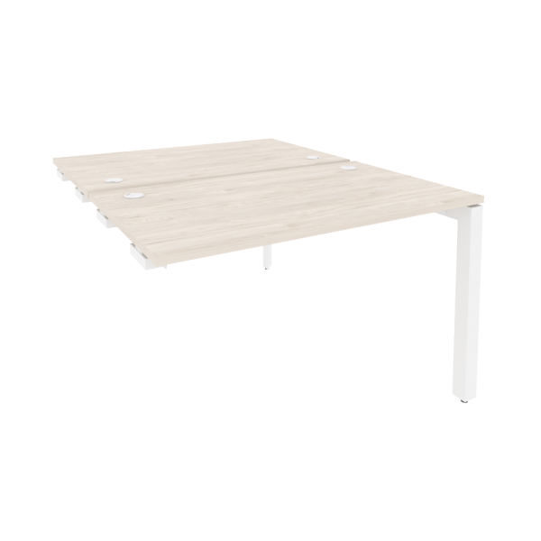 Стол-приставка двойной на П-образном м/к к опорным элем. Onix O.MP-D.SPR-2.7 1180x1475x750 (Денвер Светлый/Белый Металл)