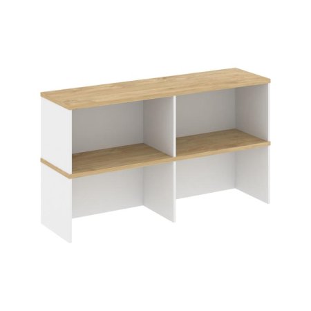 Надставка на тумбу 2 яруса SN.NT-105 (1432х400х800) (Белый/Тиквуд Светлый)