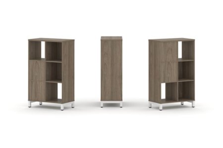 Набор стеллажа 2-х сторонний, 3 яруса SN.NSD-321 (754х400х1248) (Вяз Благородный/Металл Белый)