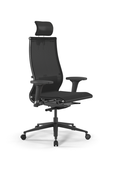 Кресло для руководителя Метта SynchroSit 10 B2-107D - T /Km00/Nb00/D02P/H3mL-2D(M23.B11.G19.W02) (Черный)