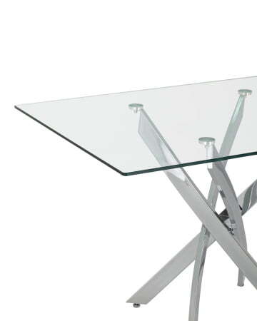 Стол обеденный Варна 120*80 стеклянный (Стол обеденный Варна прозрачный)