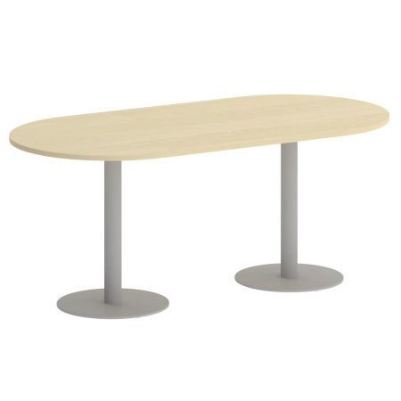 Стол овальный VR.SP-5-180.1 1800x900x750 (Клен/Серый Металл)