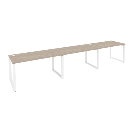 Рабочая станция на О-образном м/к Onix O.MO-RS-3.3.7 4140x720x750 (Дуб Аттик/Белый Металл)