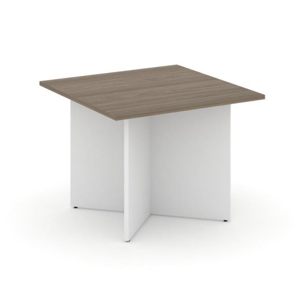 Стол переговорный квадратный SN-D.SPRG-003 (980х980х750) (Вяз Благородный/Белый)