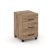 Тумба мобильная 3 ящика стандартные колеса SN.TM-002 (416х460х611) (Антрацит/Тиквуд Светлый)