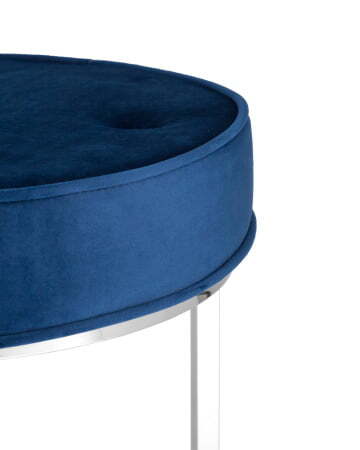Банкетка САПФИР велюр синий сталь серебро (Банкетка Сапфир синий)