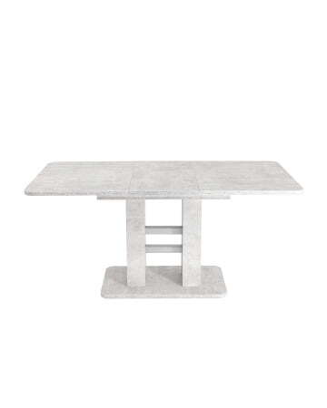 Стол Elephant раскладной 120-160*80 бетон/алюминий (Стол обеденный ELEPHANT серый)