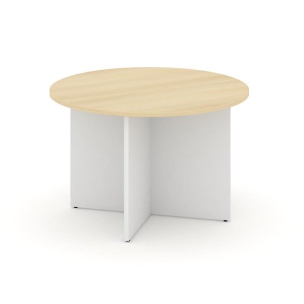 Стол переговорный круглый SN-D.SPRG-004 (1180х1180х750) (Акация Лорка/Белый)