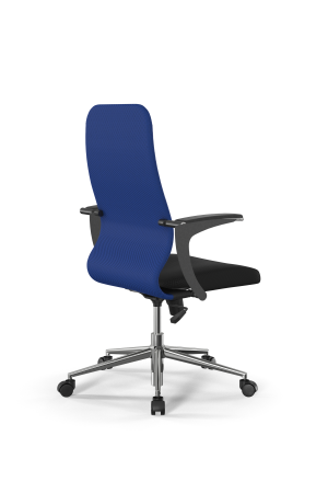Кресло для руководителя Метта Sit 8 B2-10U - UMF(X1) /Uh02/Wh00/U1mL-b(M09.B23.G18.W01) (Синий | Черный)