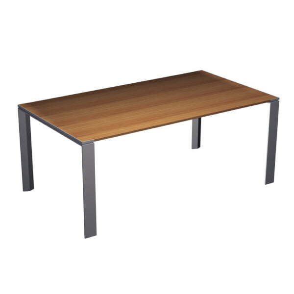 Стол руководителя П-опоры, ноги - хром X7 X7S01C 1800x1000x720 (Орех каналеттоСерый)