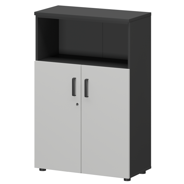 Шкаф Смарт СМШ-38Д2 Тип1 792x380x1214 (Графит/Белый)