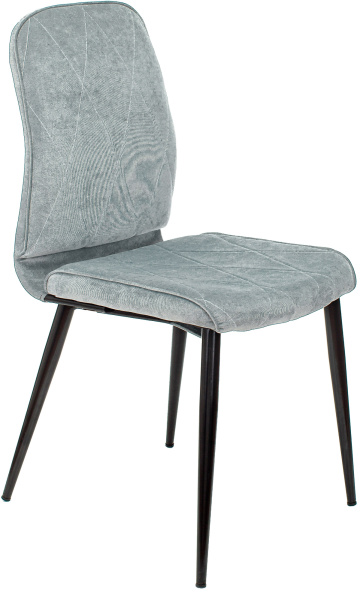 Стул для кухни KF-3_2 комплект 2шт серо-голубой Light 28 металл черный на ножках (KF-3/LT28_2) (Серо-голубой)