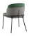Стул Дабл велюр тёмно-серый с зеленой вставкой (Стул Дабл темно-серый, зеленый)