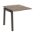 Проходной наборный элемент переговорного стола на деревянных опорах Onix Wood OW.NPRG-0 780x980x750 (Тиквуд Светлый/Дуб Темный)
