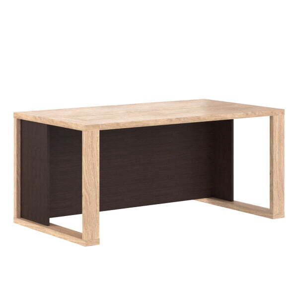Стол руководителя фронтальная панель высотой 600мм Alto AST 169H 1600x900x750 (Дуб Девон/Венге Магия)