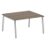 Стол для переговоров (1 столешница) на А-образном м/к Metal System Style БА.ПРГ-1.3 1400x1235x750 (Дуб наварра/Серый металл)