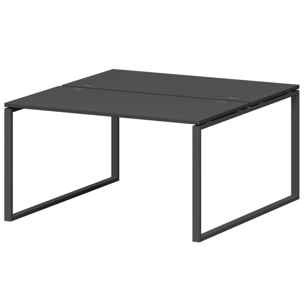 Бенч двойной на металлокаркасе Смарт СМС2-О-10К.149.Пр25 1000x1496x750 (Графит/Антрацит)