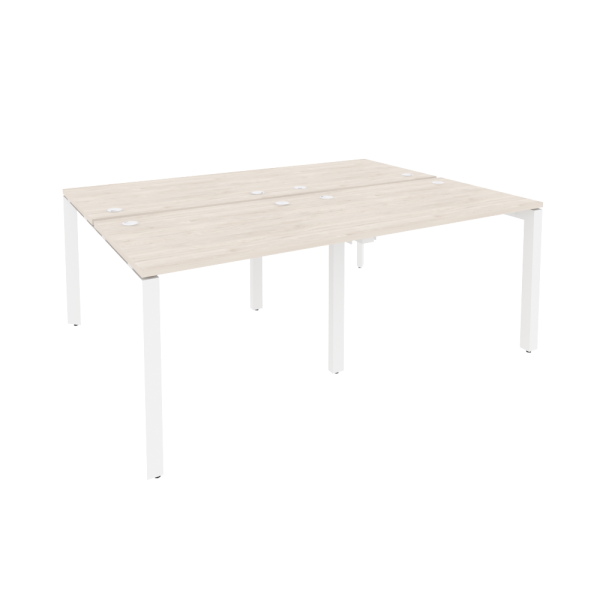 Рабочая станция на П-образном м/к Onix O.MP-D.RS-4.1.7 1960x1475x750 (Денвер Светлый/Белый Металл)