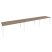 Рабочая станция на П-образном м/к Onix O.MP-RS-3.4.8 4740x800x750 (Тиквуд Темный/Белый Металл)