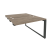 Стол-приставка двойной на О-образном м/к к опорным элем. Onix O.MO-D.SPR-2.7 1180x1475x750 (Тиквуд Темный/Белый Металл)