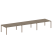 Переговорный стол 3 столешницы Metal System Style БП.ПРГ-3.5 5400x1235x750 (Дуб Наварра/Серый металл)