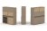 Тумба двойная + высокая надставка ES.NB.2V-12 (1500х410х1520) (Латте/Тиквуд Светлый)