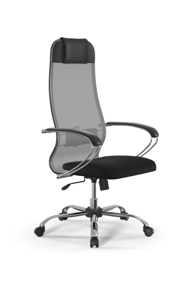 Кресло для руководителя Метта Sit 10 B1-180K - X2+UMF(X1) /Um00/Wh00/K1cL(M09.B21.G20.W01) (Темно-серый | Черный)