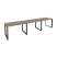 Рабочая станция на О-образном м/к Onix O.MO-RS-3.2.7 3540x720x750 (Тиквуд Темный/Белый Металл)