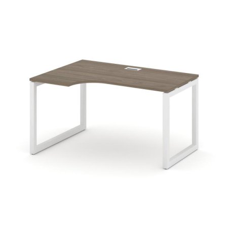 Стол рабочий эргономичный SN-5O.SPA-021(L) (1380х800/980х750) (Вяз Благородный/Металл Белый)