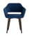 Стул с подлокотниками Саймон велюр темно-синий (Стул Саймон темно-синий)