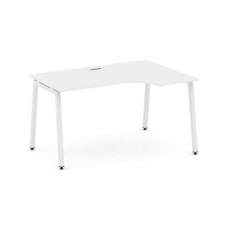 Стол рабочий эргономичный SN-4A.SPA-022(R) (1580х800/980х750) (Белый/Металл Белый)