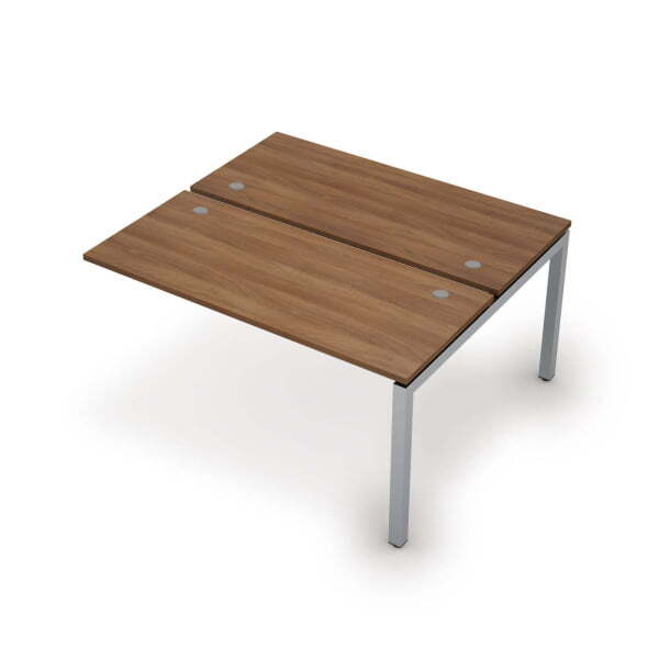 6МБК.5269 Бенч-система на 2 рабочих места, конечный модуль (1400x1235x750) (Шамони темный/Алюминий матовый)