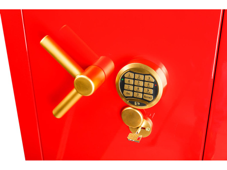 Взломостойкий сейф VALBERG РУБЕЖ 99 EL GOLD (Красный)