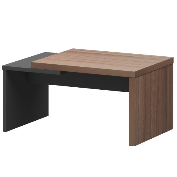 Стол журнальный Кортез KZH-09 900x550x450 (Темный шимо/Графит)