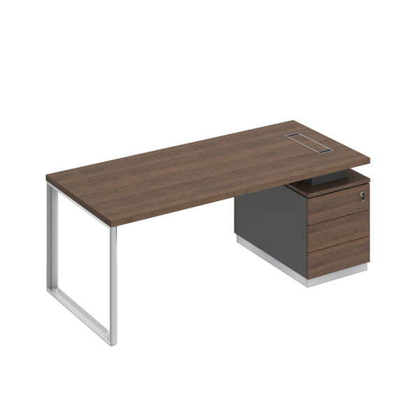 Стол для переговоров фигурный Bravo БР 157 2600x1100x750 (Дуб гладстоунСерый)