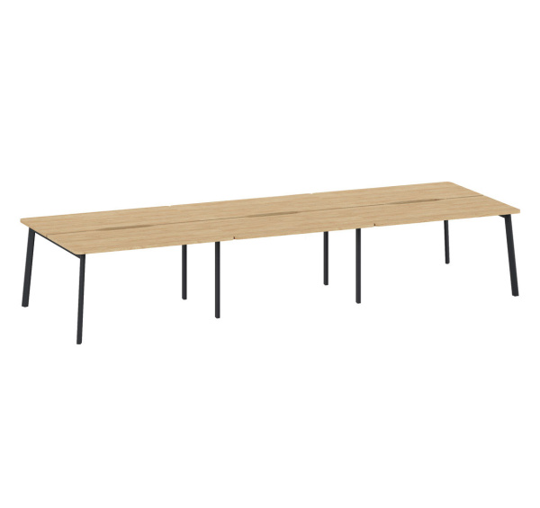 FLEX Бенч на 6 рабочих места 138x141 (Гикори/графит)