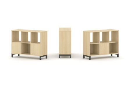 Набор стеллажа 2-х сторонний, 2 яруса SN.NSD-231 (1121х400х881) (Акация Лорка/Металл Антрацит)