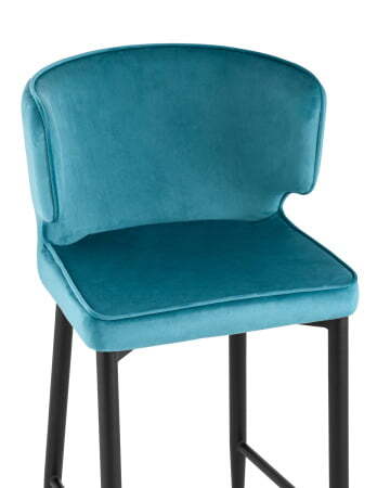 Стул полубарный Матео велюр темно-бирюзовый (Стул полубарный Матео темно-бирюзовый)