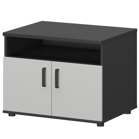 Тумба для оргтехники Смарт СМТ-2ДН Тип1 800x600x625 (Графит/Белый)